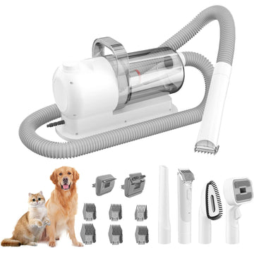 6-in-1 Dog Grooming Kit, Pet Vacuum Cleaner and Dog Nail Clippers