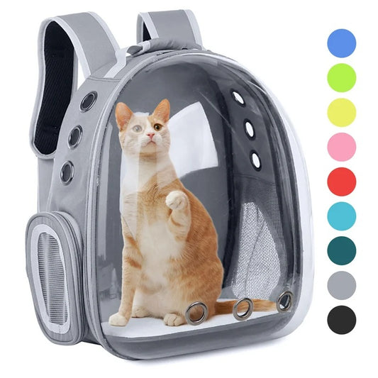 Pet Bag Backpack, Breathable Portable Travel Transparent Bag for Pets